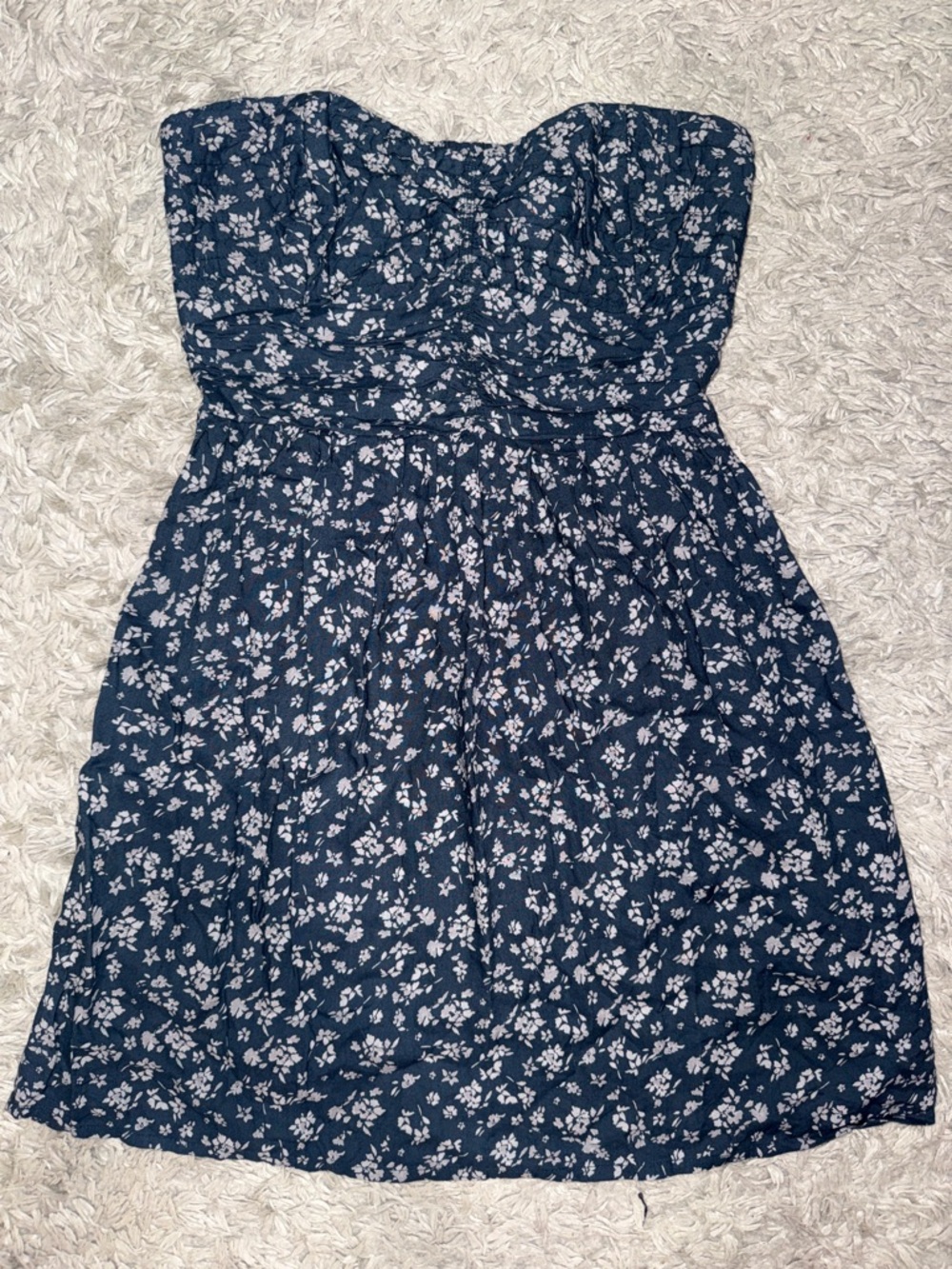 O'Neill Navy Strapless Floral Sundress
